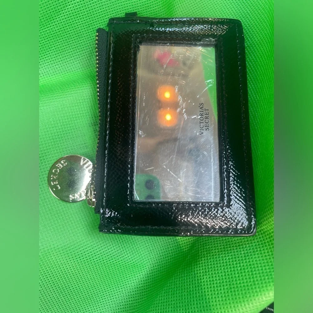 Victoria's Secret Black Wallet with Pink Sequin Lips,Card Holder. - Picture 11 of 11